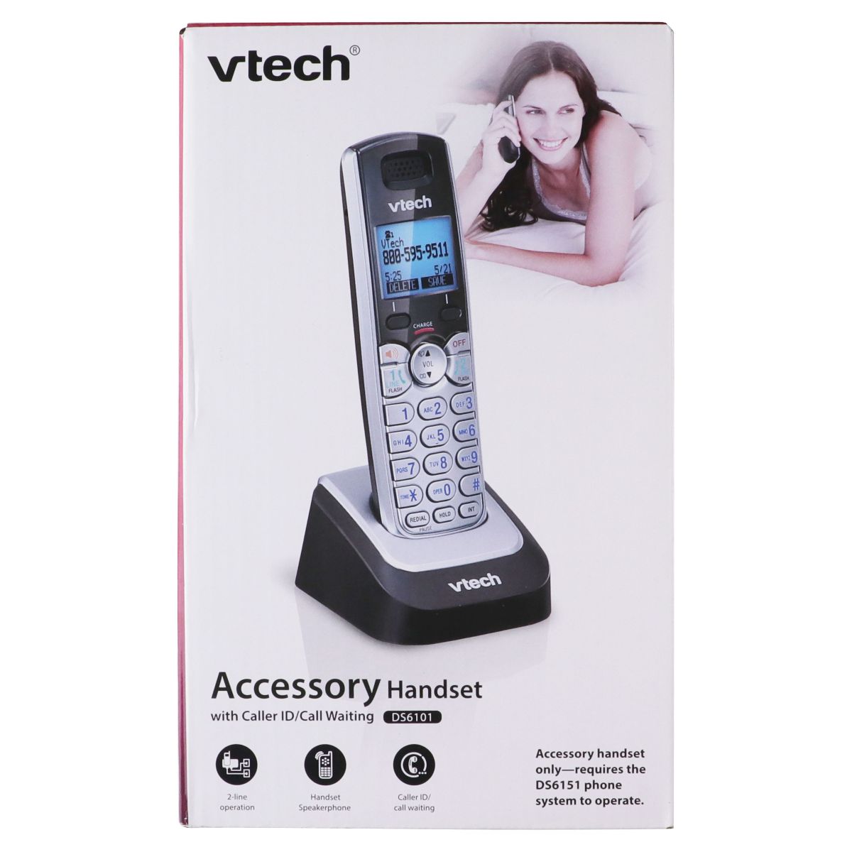 VTech DS6101 Accessory Handset for DS6111, DS6121 & DS6151 Cordless Systems