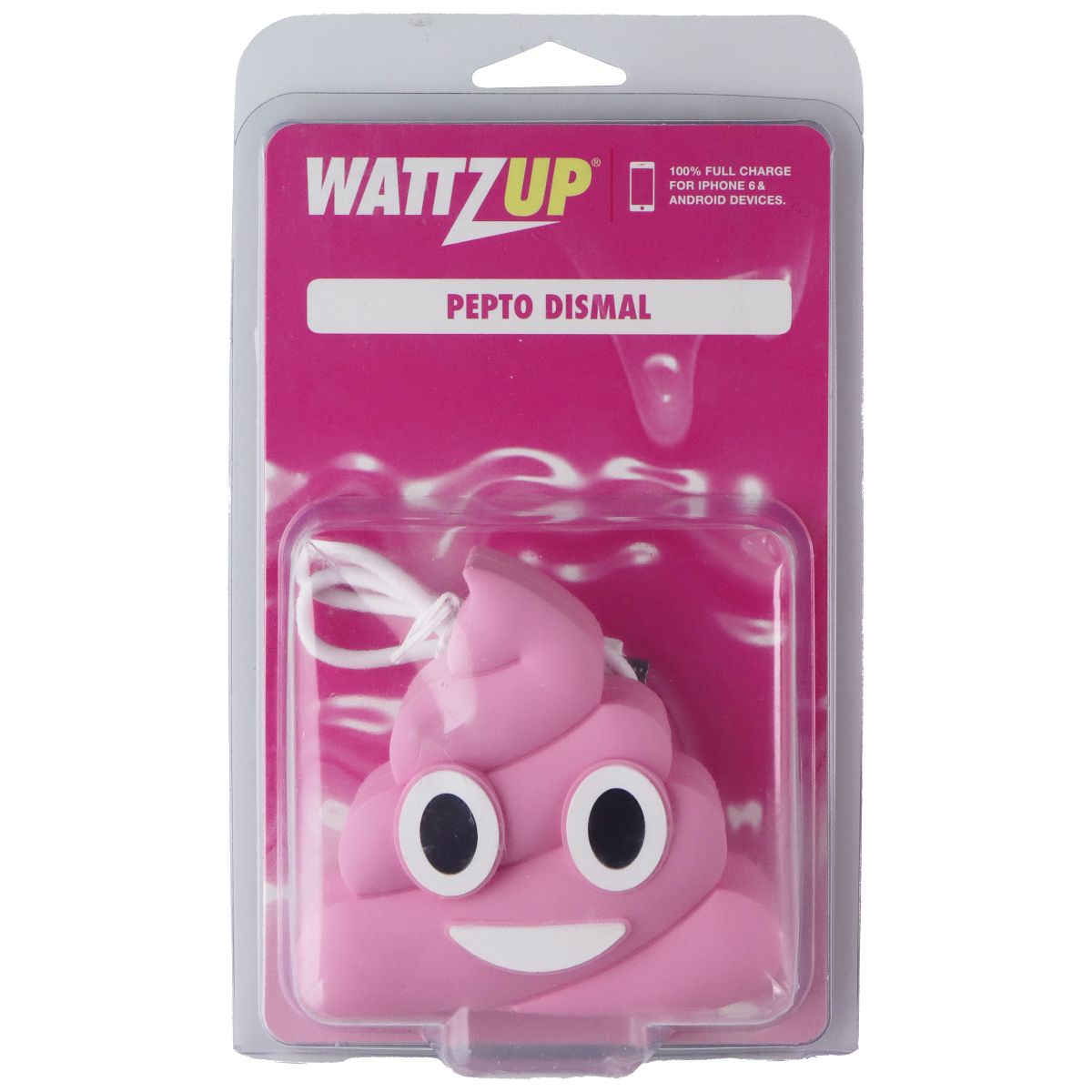 WATTZUP Portable Single Port Charger w/USB-A to Micro-USB Cable - Pepto Dismal