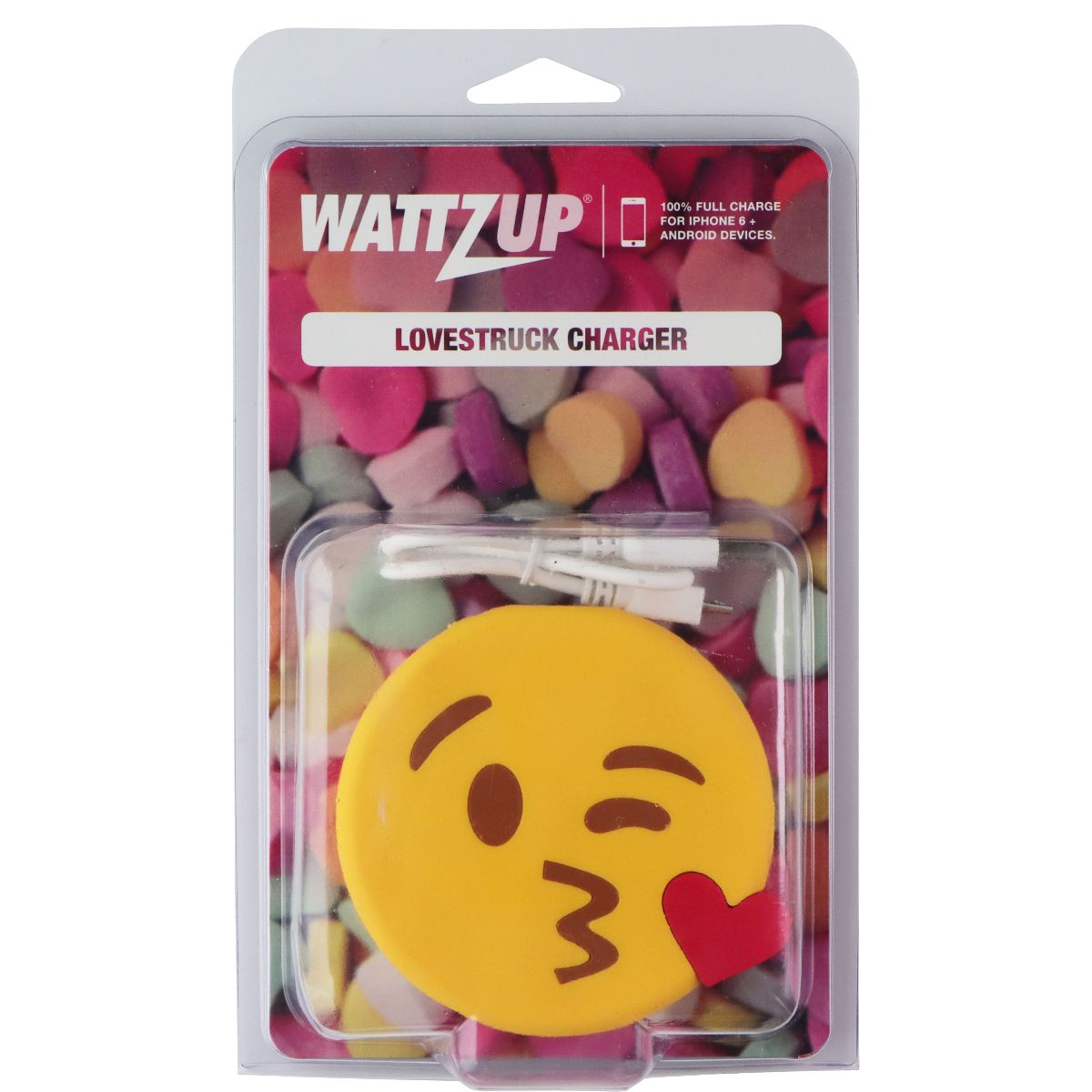 WATTZUP Portable Single Port Charger w/USB-A to Micro-USB Cable - Lovestruck