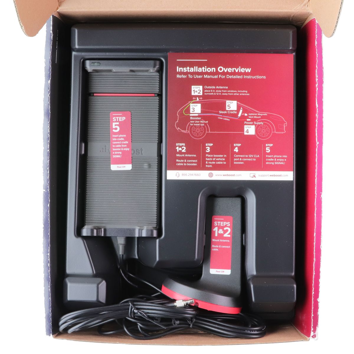 weBoost Drive Sleek (470135) Vehicle Cell Phone Signal Booster with Cradle Mount Car Video - Other Vehicle Electronics WeBoost - Simple Cell Bulk Wholesale Pricing - USA Seller