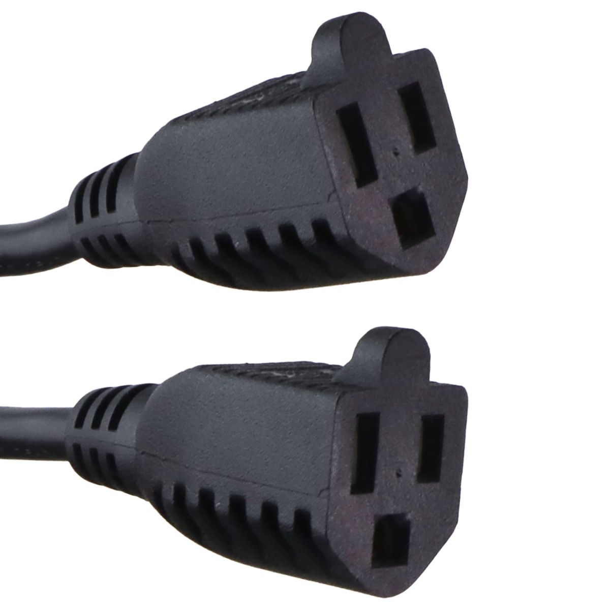 Well Shin 3 Prong Y Splitter Extension Cord - 1 Male to 2 Female - Black / 18-in Computer/Network - Power Cables & Connectors Well Shin - Simple Cell Bulk Wholesale Pricing - USA Seller