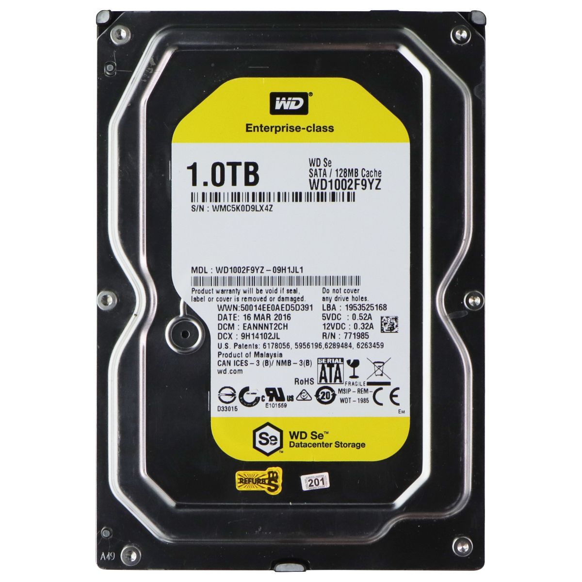 Western Digital Yellow SE Hard Drive 7200 RPM SATA III 3.5" - 1TB / WD1002F9YZ Digital Storage - Solid State Drives Western Digital - Simple Cell Bulk Wholesale Pricing - USA Seller