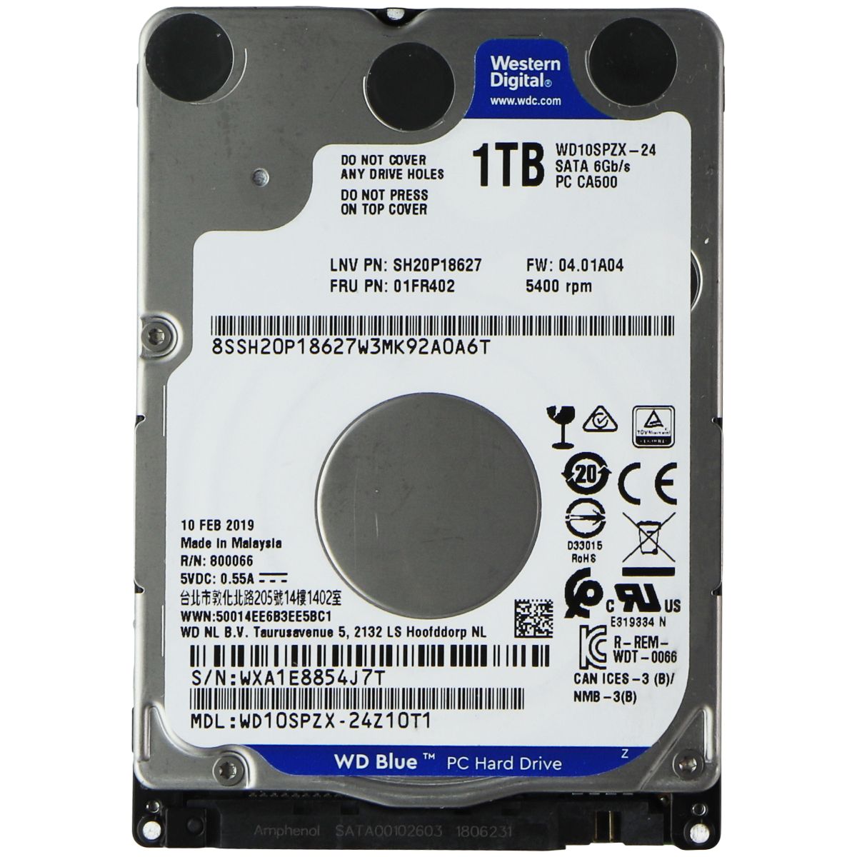 Western Digital (1TB) SATA 6Gb/s Hard Drive Storage (WD10SPZX-24Z10T1) Digital Storage - Internal Hard Disk Drives, HDD Western Digital - Simple Cell Bulk Wholesale Pricing - USA Seller