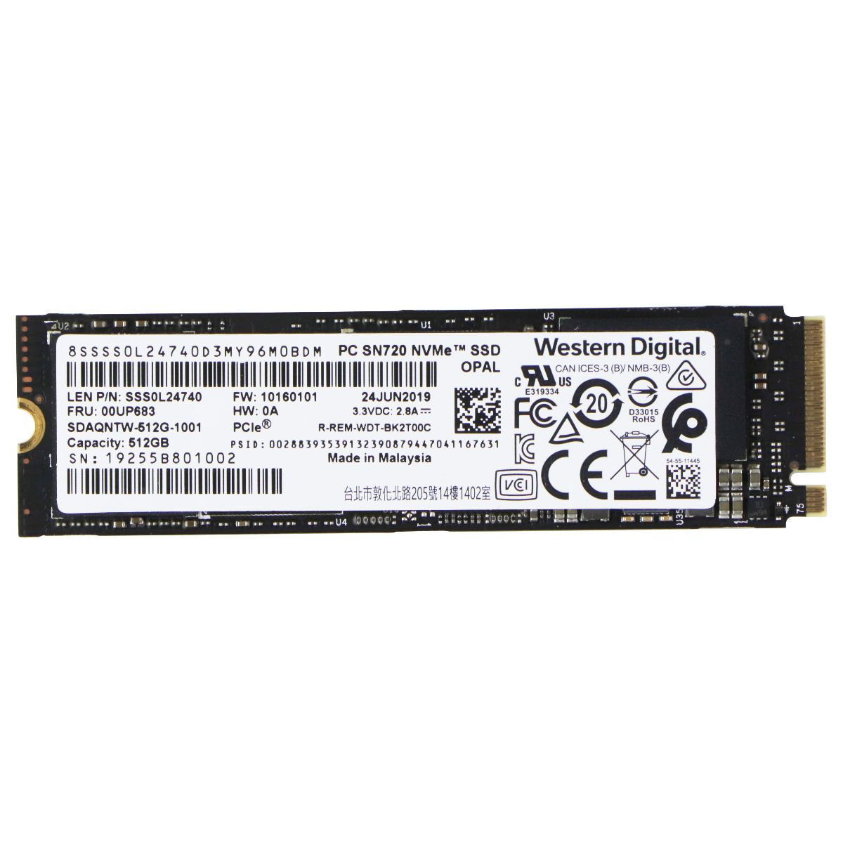 Western Digital 512GB NVME M.2 2280 Internal SSD (SDAQNTW-512G-1001) Digital Storage - Solid State Drives Western Digital - Simple Cell Bulk Wholesale Pricing - USA Seller