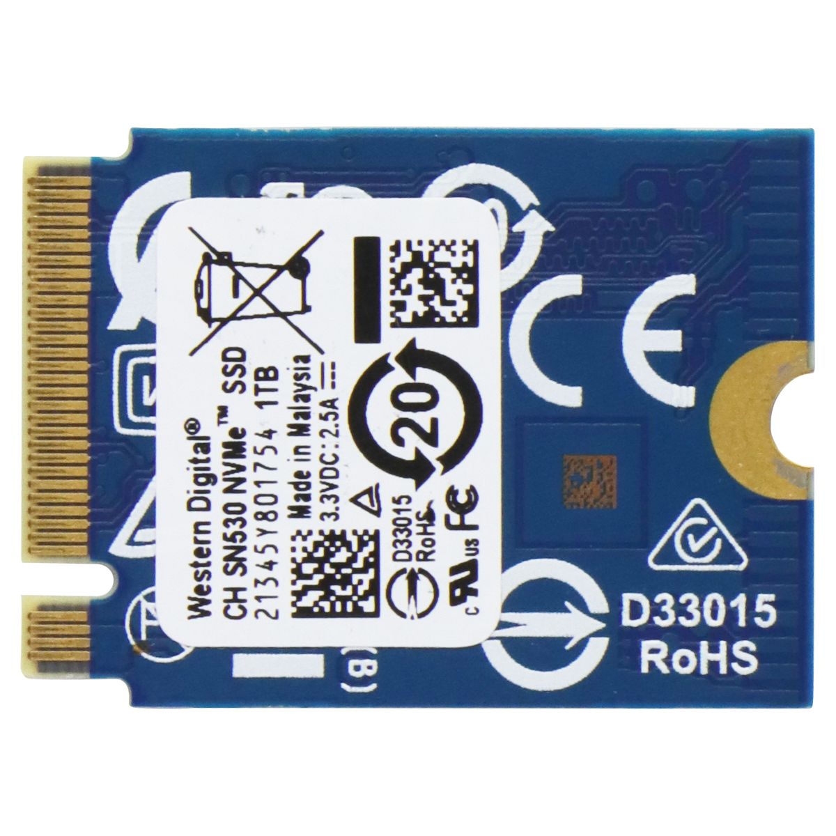 WD 1TB CH SN530 NVMe SSD – PCIe Gen3 x4 M.2 2230 Solid State Drive for Laptops Digital Storage - Solid State Drives Western Digital - Simple Cell Bulk Wholesale Pricing - USA Seller