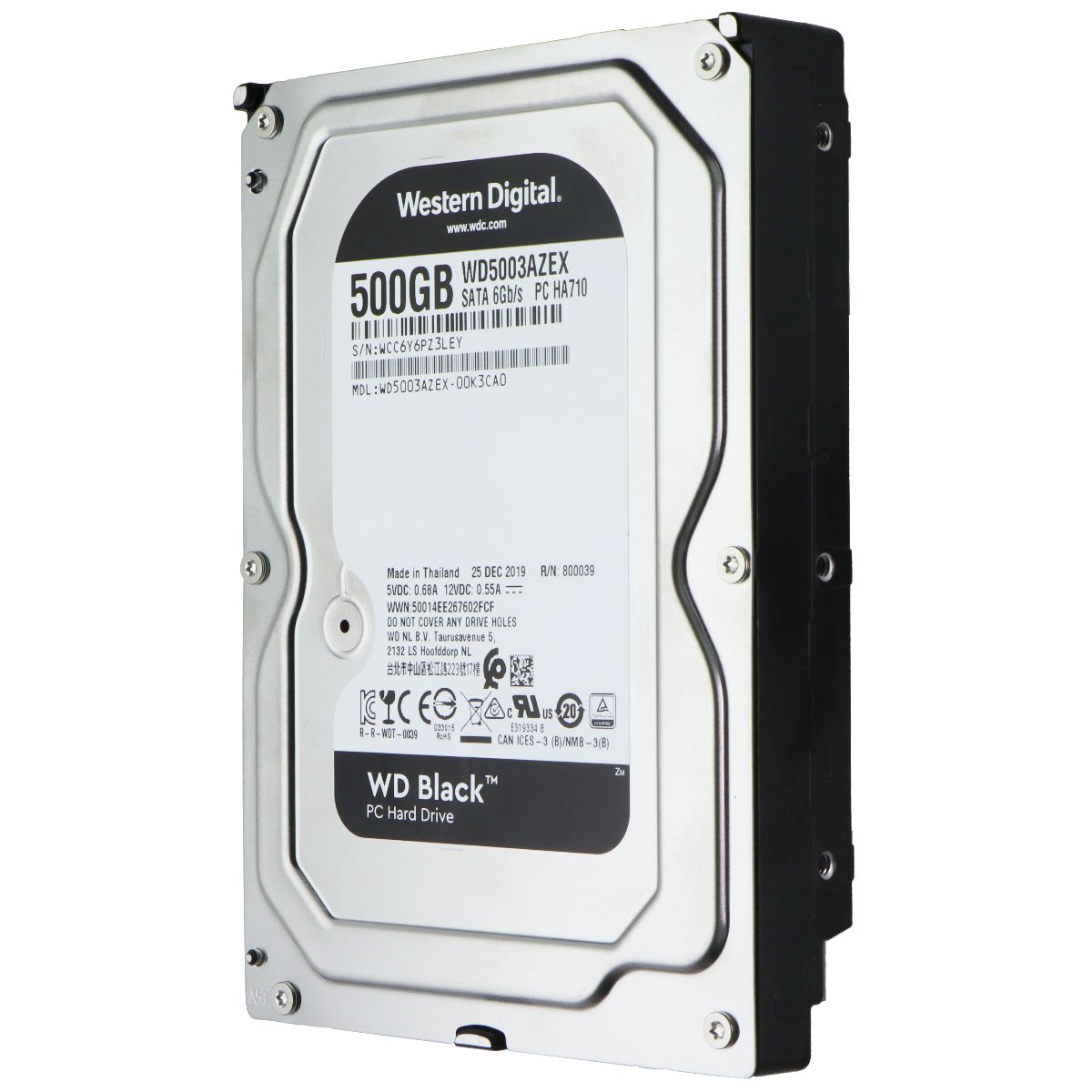 Western Digital Black WD5003AZEX 500GB Internal Hard Drive – 7200RPM SATA 6Gb/s Digital Storage - Internal Hard Disk Drives, HDD Western Digital - Simple Cell Bulk Wholesale Pricing - USA Seller