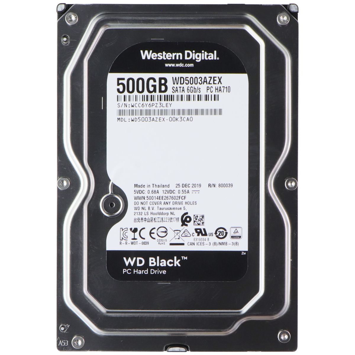 Western Digital Black WD5003AZEX 500GB Internal Hard Drive – 7200RPM SATA 6Gb/s Digital Storage - Internal Hard Disk Drives, HDD Western Digital - Simple Cell Bulk Wholesale Pricing - USA Seller