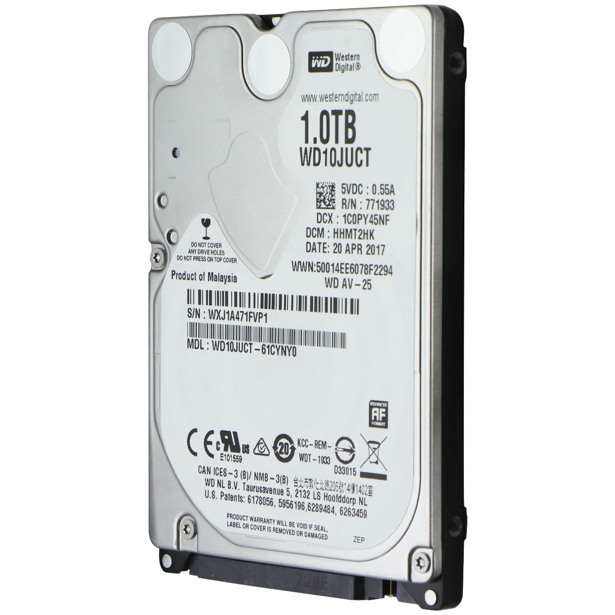 Western Digital 2.5" Laptop Hard Drive - 1TB / SATAII / 5400RPM / WD10JUCT Digital Storage - Solid State Drives Western Digital - Simple Cell Bulk Wholesale Pricing - USA Seller