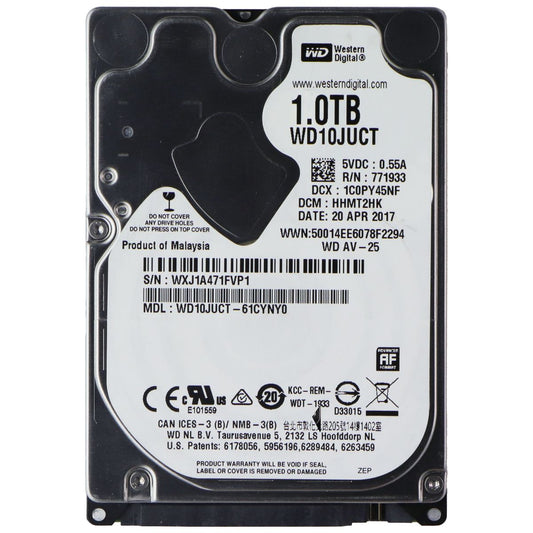 Western Digital 2.5" Laptop Hard Drive - 1TB / SATAII / 5400RPM / WD10JUCT Digital Storage - Solid State Drives Western Digital - Simple Cell Bulk Wholesale Pricing - USA Seller