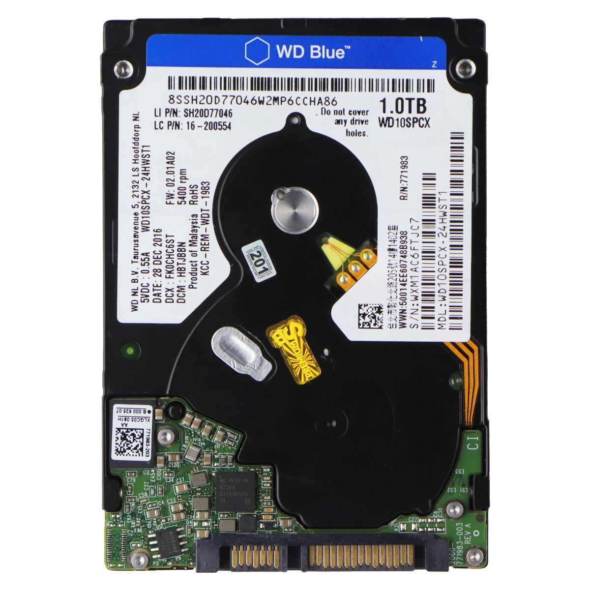WD Blue (1TB) Internal HDD Hard Drive - 2.5 Inch SATA 6Gb/s 5400 RPM (WD10SPCX) Digital Storage - Solid State Drives Western Digital - Simple Cell Bulk Wholesale Pricing - USA Seller