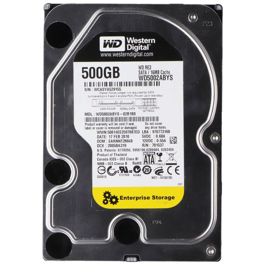 Western Digital (WD5002ABYS-02B1B0) 500GB Internal Hard Drive Digital Storage - Internal Hard Disk Drives, HDD Western Digital - Simple Cell Bulk Wholesale Pricing - USA Seller