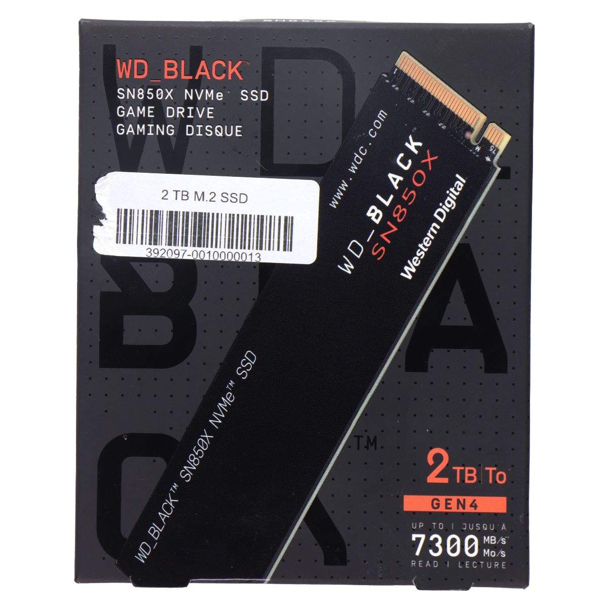 Western Digital (2TB) WD_BLACK M.2 2280 SN850X PCIe Gen4 NVMe SSD (WDS200T2X0E) Digital Storage - Solid State Drives Western Digital - Simple Cell Bulk Wholesale Pricing - USA Seller