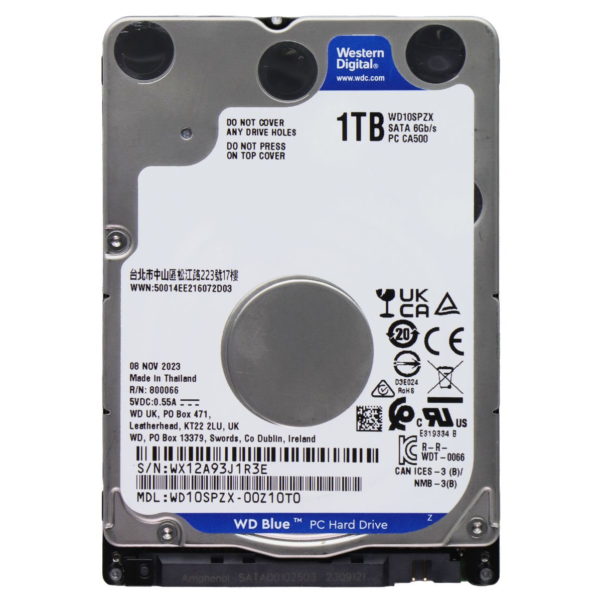 Western Digital 1TB 2.5-inch SATA III Internal Hard Drive (WD10SPZX-00Z10T0) Digital Storage - Internal Hard Disk Drives, HDD Western Digital - Simple Cell Bulk Wholesale Pricing - USA Seller
