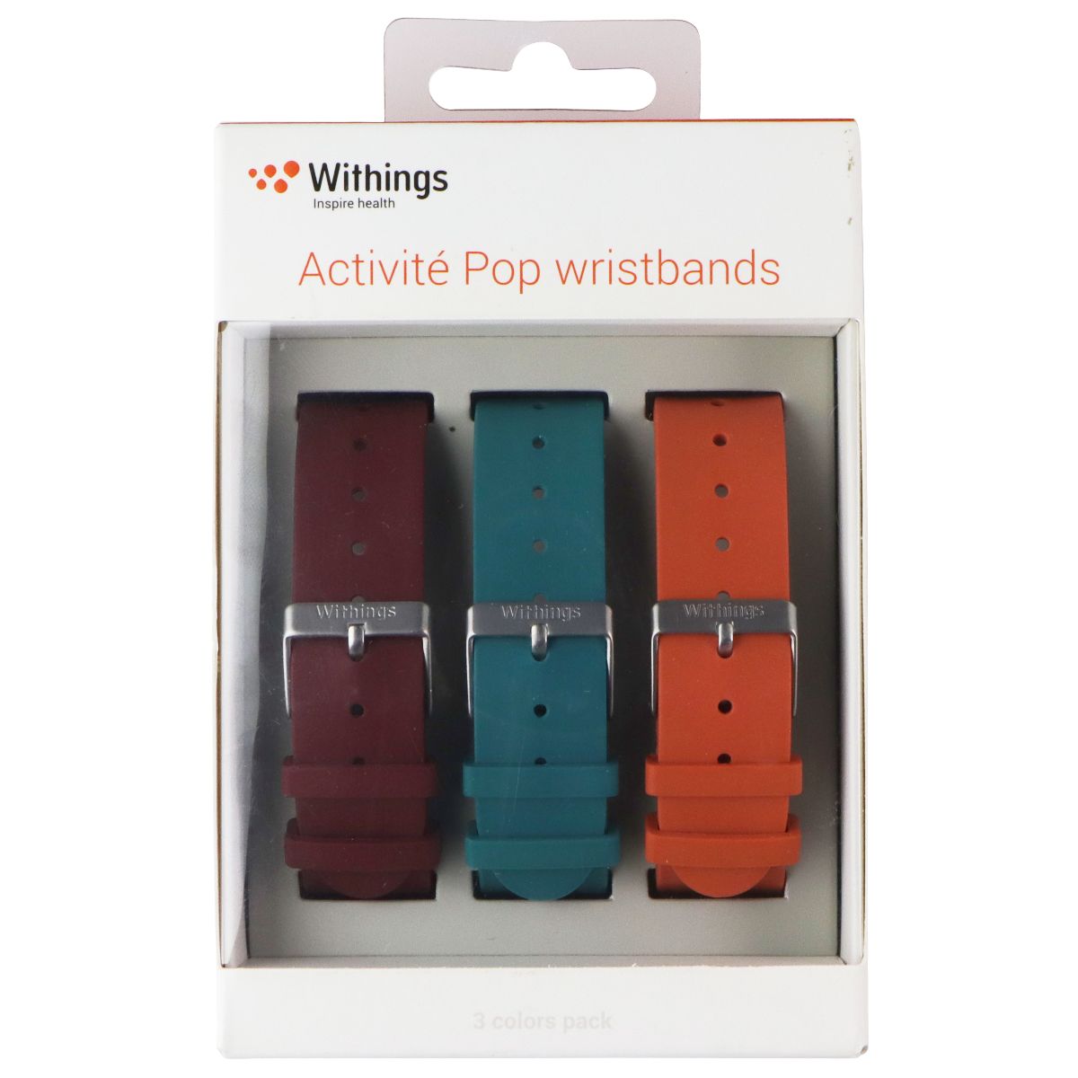 Withings Wristbands for Activite Pop Smartwatch - 3 Pack (Orange/Red/Blue) Smart Watch Accessories - Watch Bands Withings - Simple Cell Bulk Wholesale Pricing - USA Seller