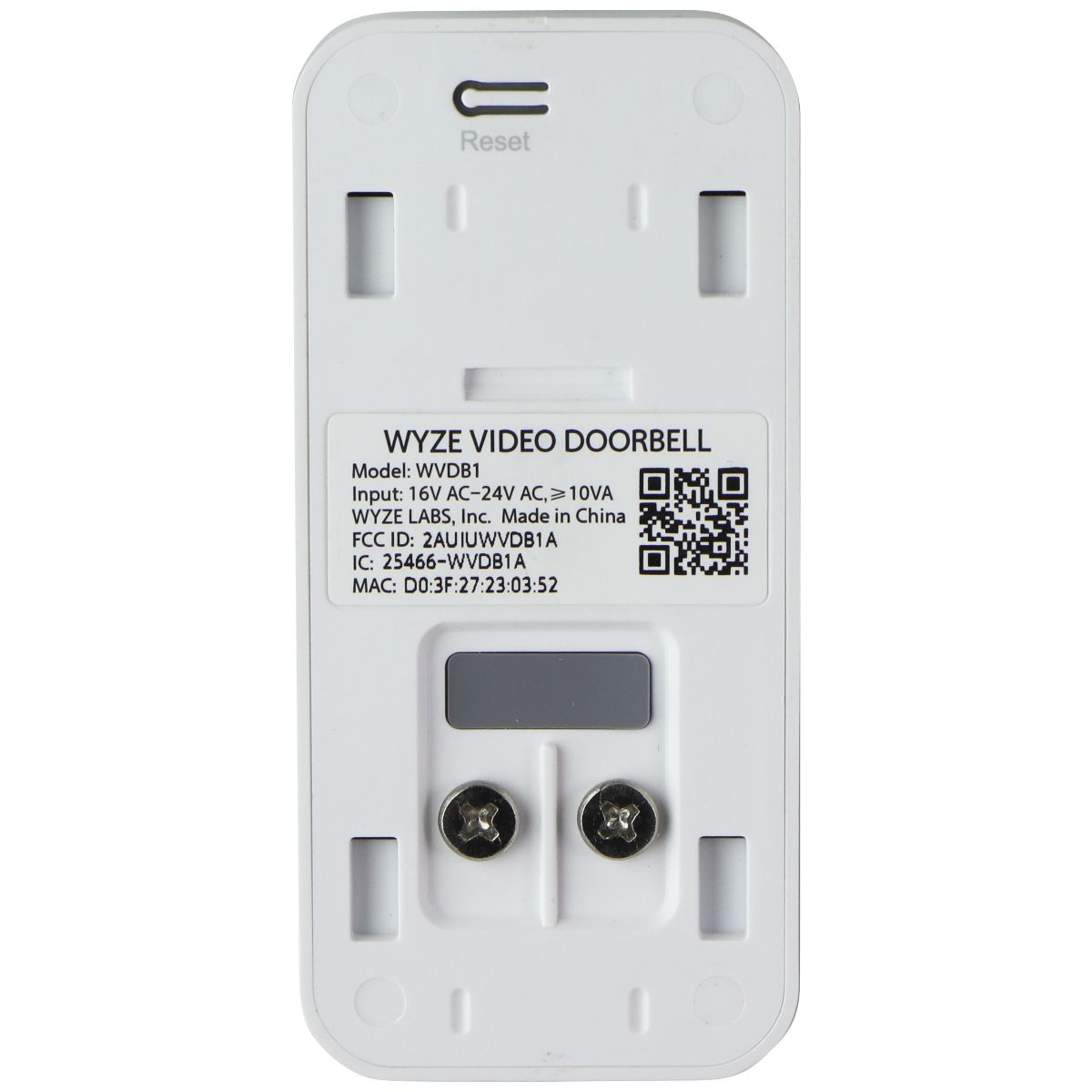 Wyze Wired Video Doorbell with Chime (WVDB1WC1) - White Digital Camera - Other WYZE - Simple Cell Bulk Wholesale Pricing - USA Seller