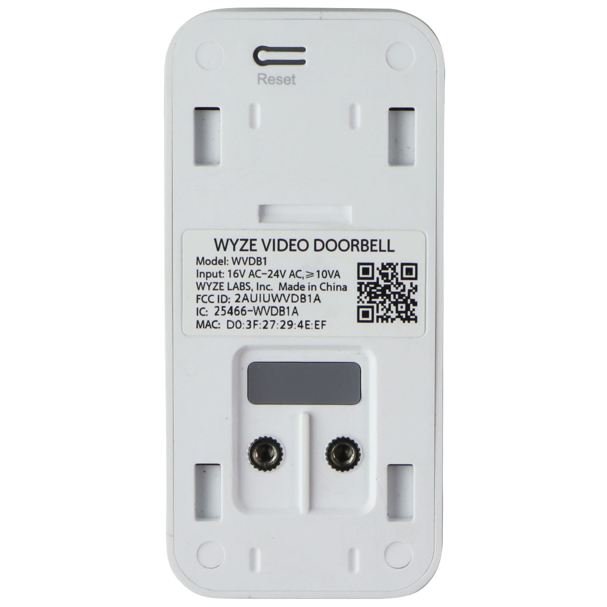 WYZE Wired 1080p FHD Video Doorbell without Chime (WVDB1) - White Home Surveillance - Security Cameras WYZE - Simple Cell Bulk Wholesale Pricing - USA Seller