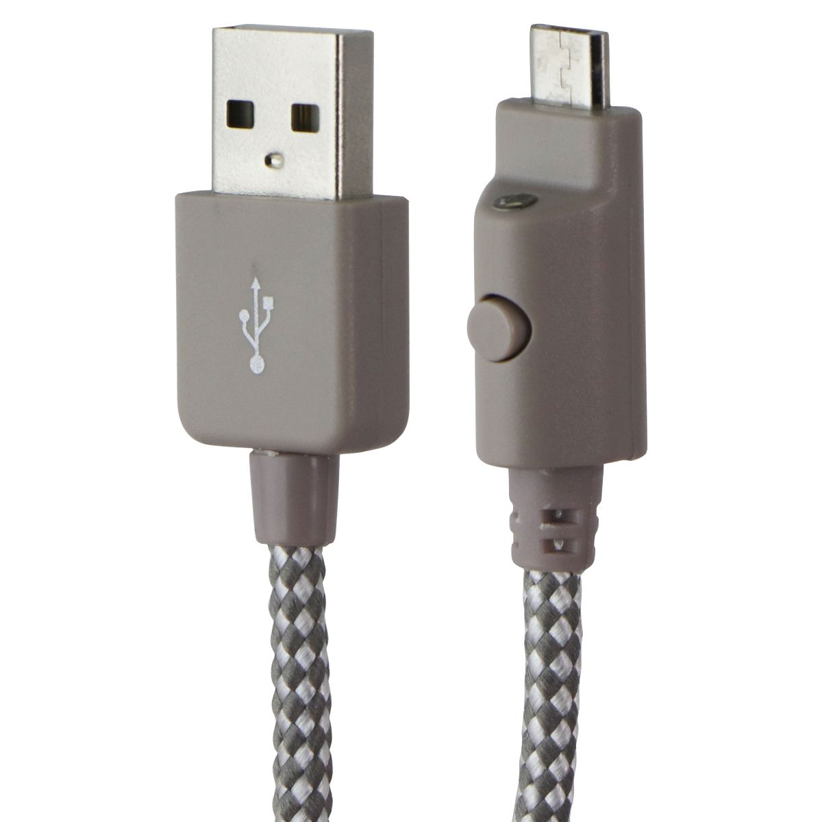 Xentris Wireless 6-foot (Micro-USB) to USB Braided Cable with LED - Beige Cell Phone - Cables & Adapters Xentris Wireless - Simple Cell Bulk Wholesale Pricing - USA Seller
