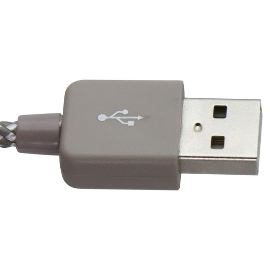 Xentris Wireless 6-foot (Micro-USB) to USB Braided Cable with LED - Beige Cell Phone - Cables & Adapters Xentris Wireless - Simple Cell Bulk Wholesale Pricing - USA Seller