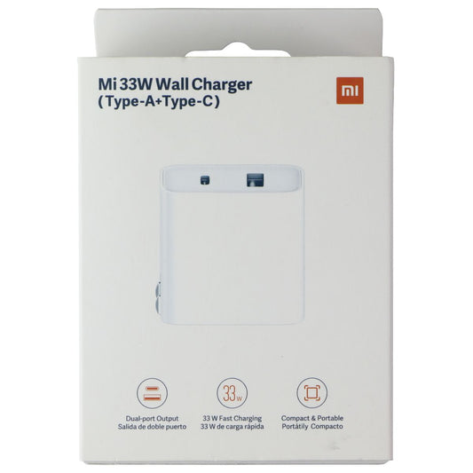 Xiaomi Mi (33W) Dual Port (USB-A/USB-C) Wall Charger - White (BHR4995GL) Cell Phone - Chargers & Cradles Xiaomi - Simple Cell Bulk Wholesale Pricing - USA Seller