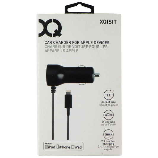 XQISIT 2.4A MFi Car Charger for Apple Devices - Black Cell Phone - Chargers & Cradles Xqisit - Simple Cell Bulk Wholesale Pricing - USA Seller