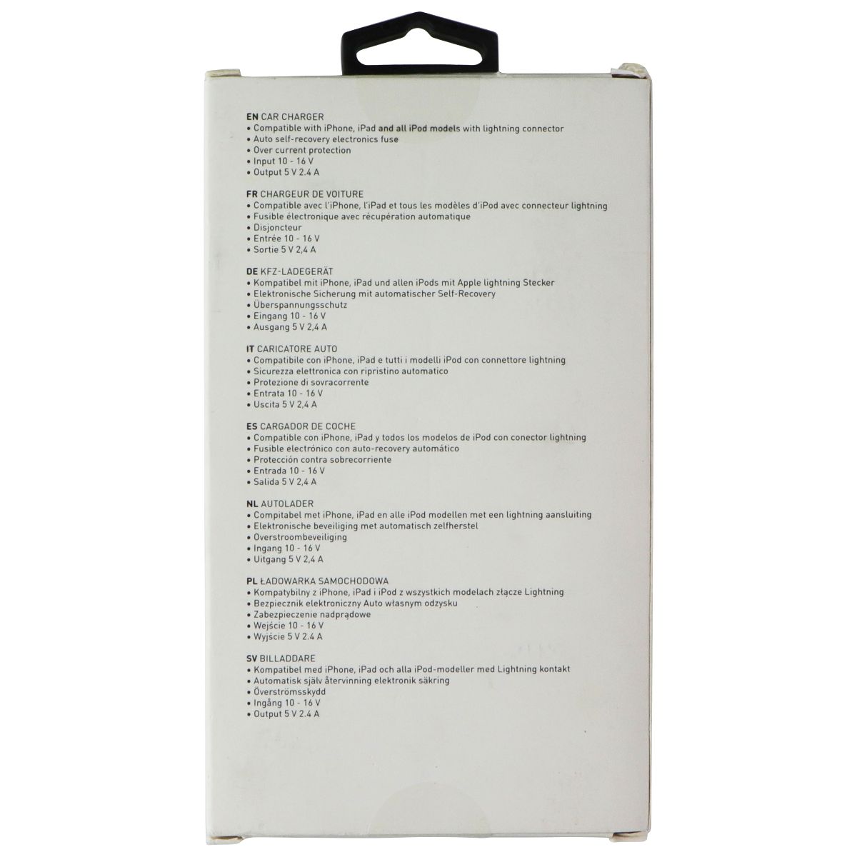 XQISIT 2.4A MFi Car Charger for Apple Devices - Black Cell Phone - Chargers & Cradles Xqisit - Simple Cell Bulk Wholesale Pricing - USA Seller