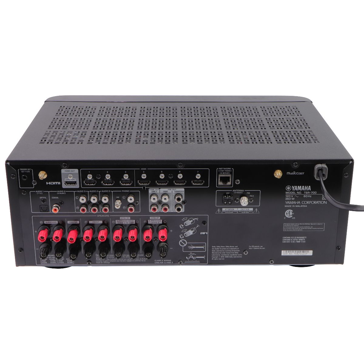 Yamaha TSR-700 7.1 Channel AV Receiver with 8K HDMI and MusicCast TV, Video & Home Audio - Home Theater Receivers Yamaha    - Simple Cell Bulk Wholesale Pricing - USA Seller