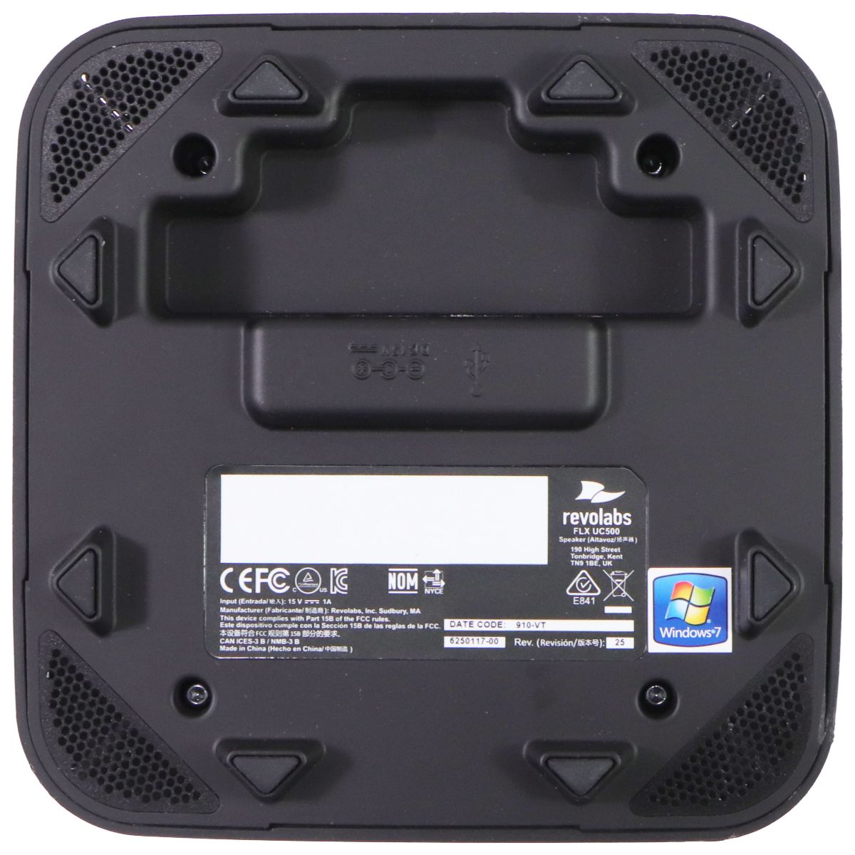 Yamaha Revolabs 10-FLXUC500-NA USB Conference Speakerphone (NA Plug-In) - Black Telecom Systems - Conference Equipment Yamaha - Simple Cell Bulk Wholesale Pricing - USA Seller