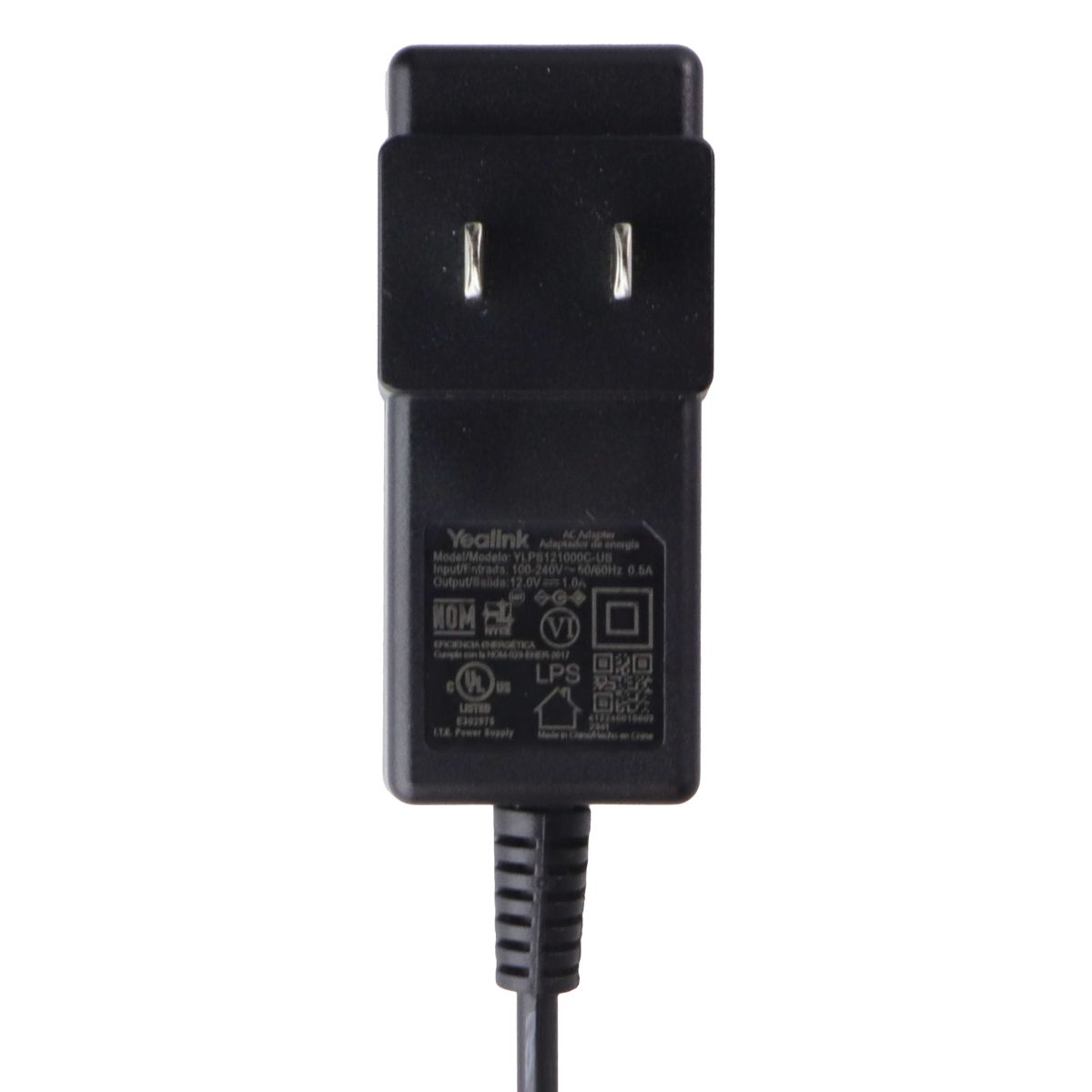 Yealink (12V/1A) AC Adapter Power Supply - Black (YLPS121000C-US) Cell Phone - Chargers & Cradles Yealink - Simple Cell Bulk Wholesale Pricing - USA Seller