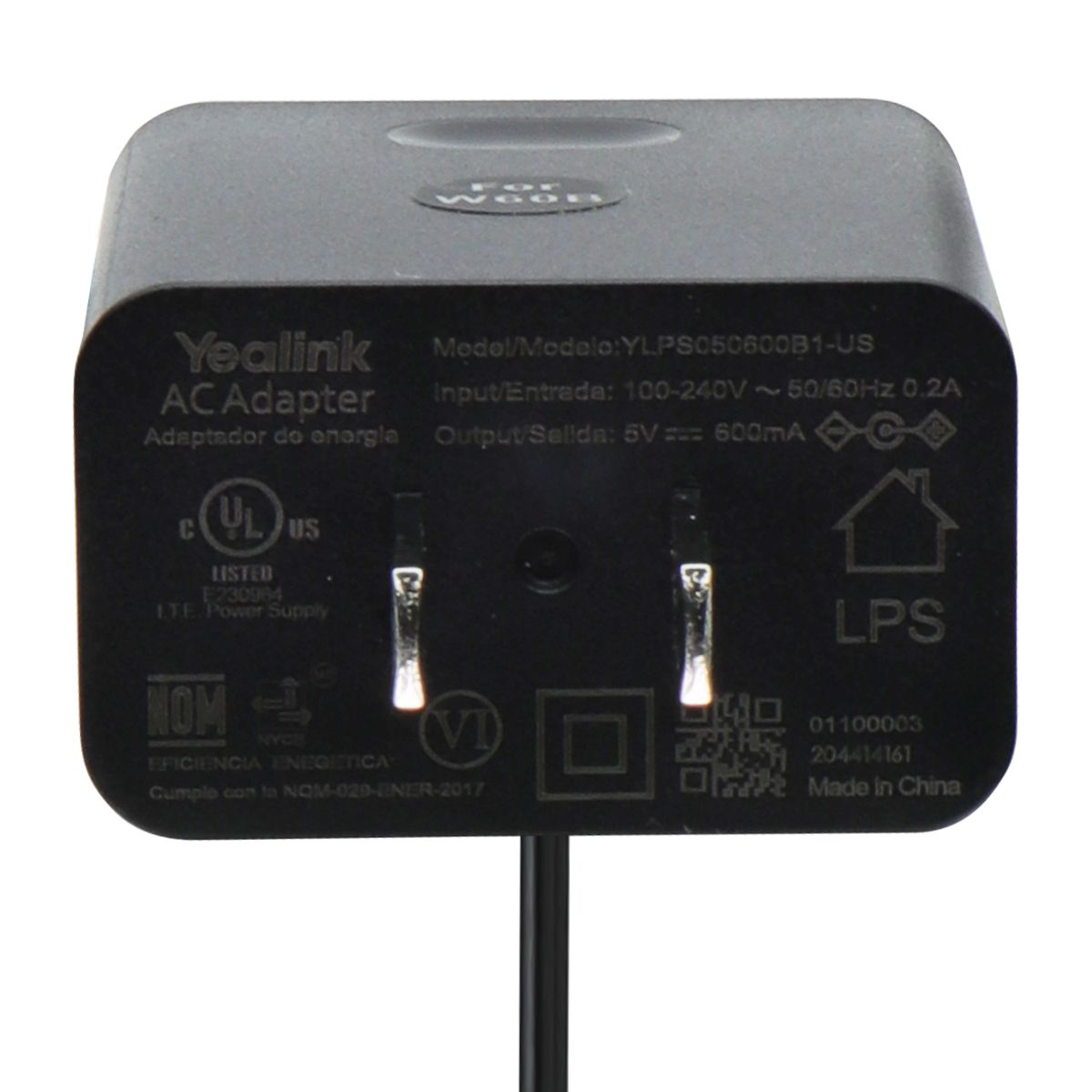 Yealink (5V/.6A) AC/DC Adapter for Yealink W60B Base Station (YLPS050600B1-US)