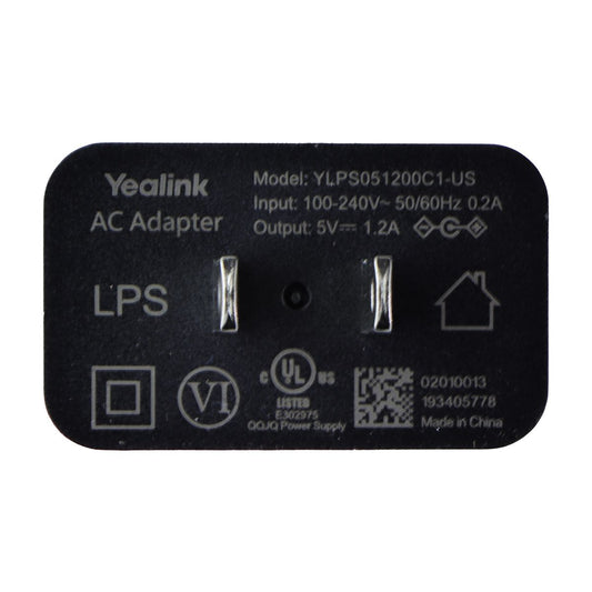Yealink (5V/1.2A) AC Adapter Wall Charger Power Supply - Black YLPS051200C1-US Multipurpose Batteries & Power - Multipurpose AC to DC Adapters Yealink    - Simple Cell Bulk Wholesale Pricing - USA Seller