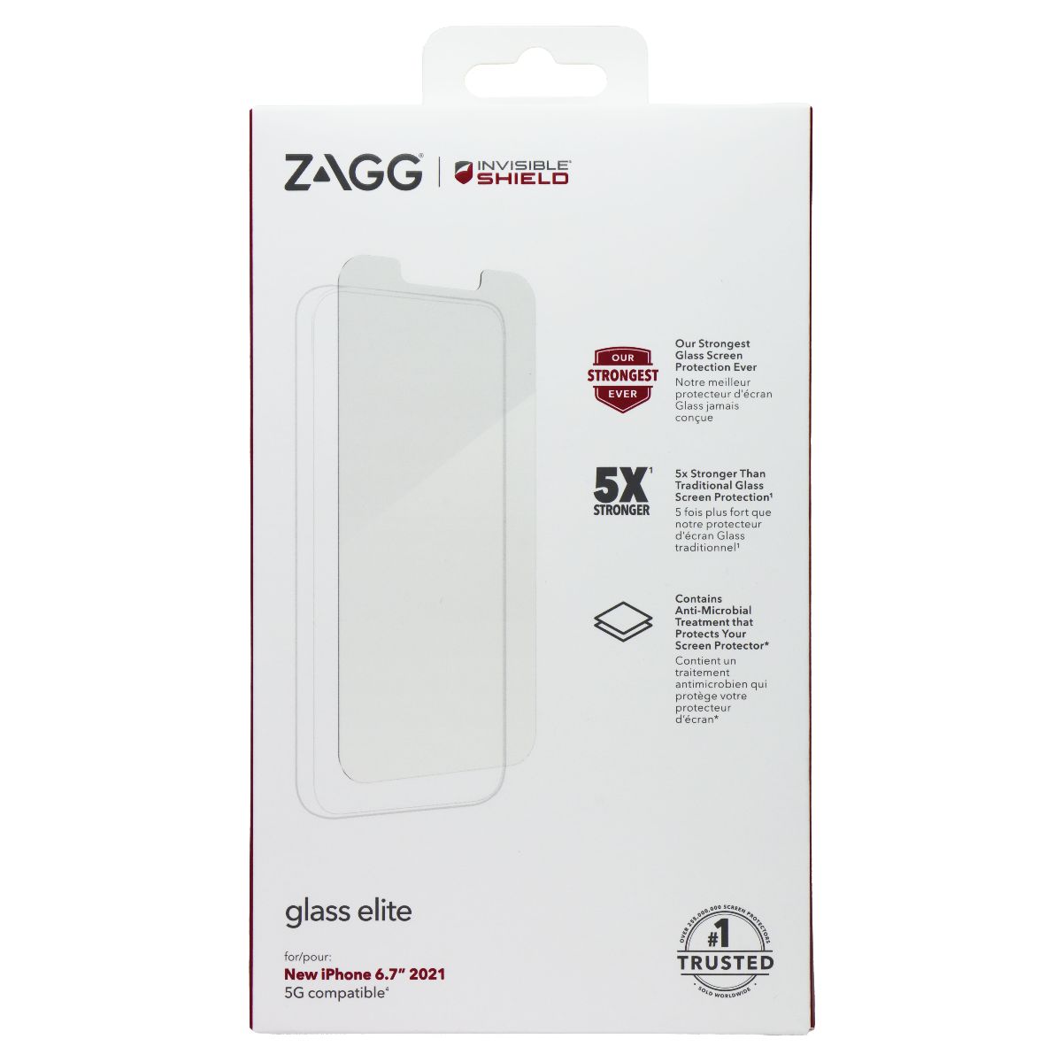 ZAGG InvisibleShield Glass Elite Screen Protector for Apple iPhone 13 Pro Max Cell Phone - Screen Protectors Zagg - Simple Cell Bulk Wholesale Pricing - USA Seller