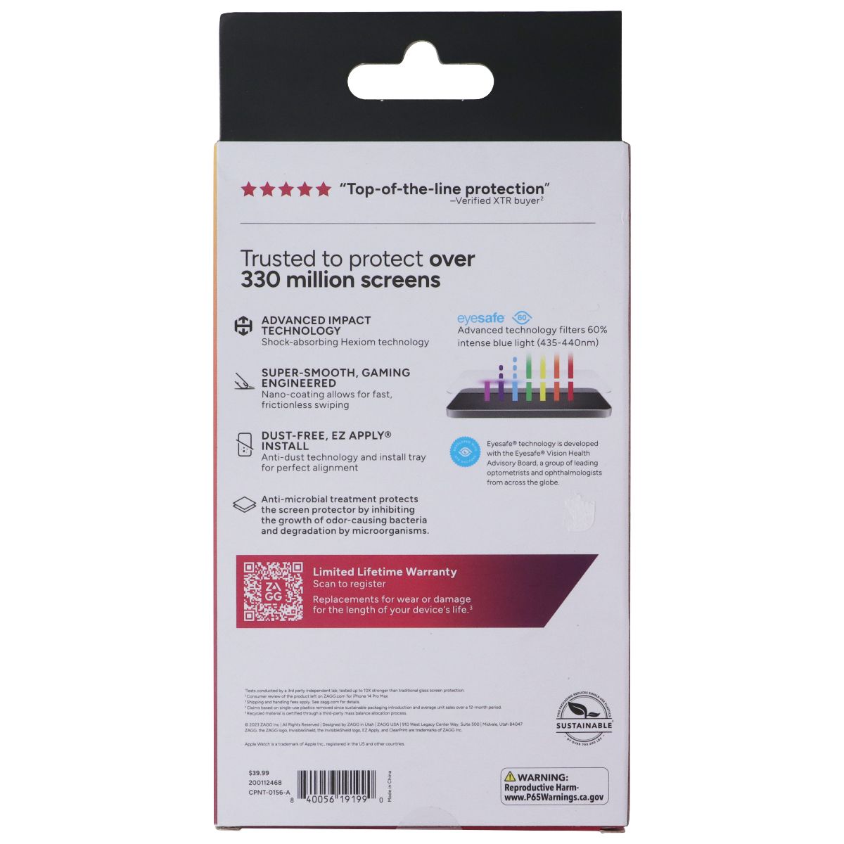 ZAGG XTR3 Protect Screen Protector for Apple Watch Ultra 3/2/1 (49mm)