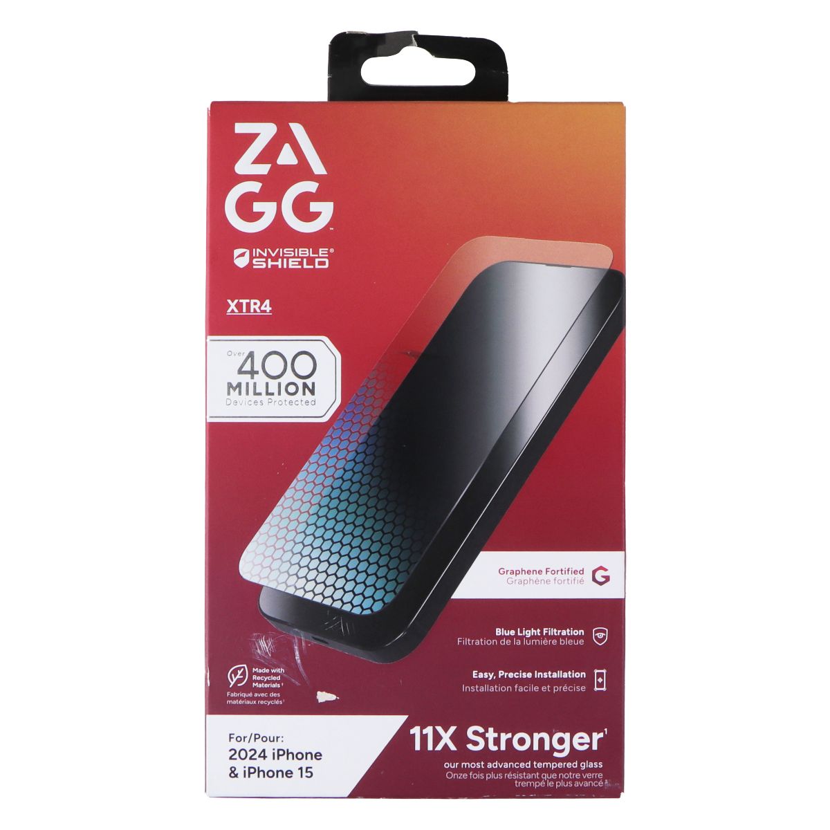 ZAGG Invisible Shield (Glass XTR4) Screen Protector for Apple iPhone 16 / 15 Cell Phone - Screen Protectors Zagg - Simple Cell Bulk Wholesale Pricing - USA Seller