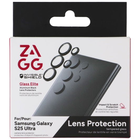 ZAGG Glass Elite Aluminum Lens Protection for Samsung Galaxy S25 Ultra - Black
