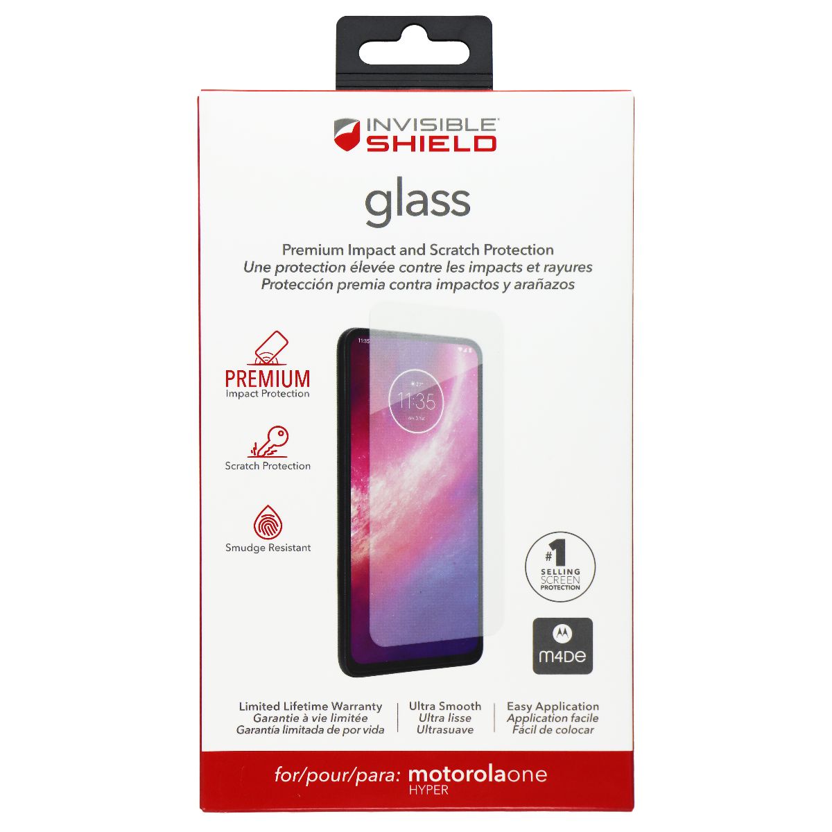 ZAGG Invisible Shield (Glass) Screen Protector for Motorola One Hyper Cell Phone - Screen Protectors Zagg - Simple Cell Bulk Wholesale Pricing - USA Seller