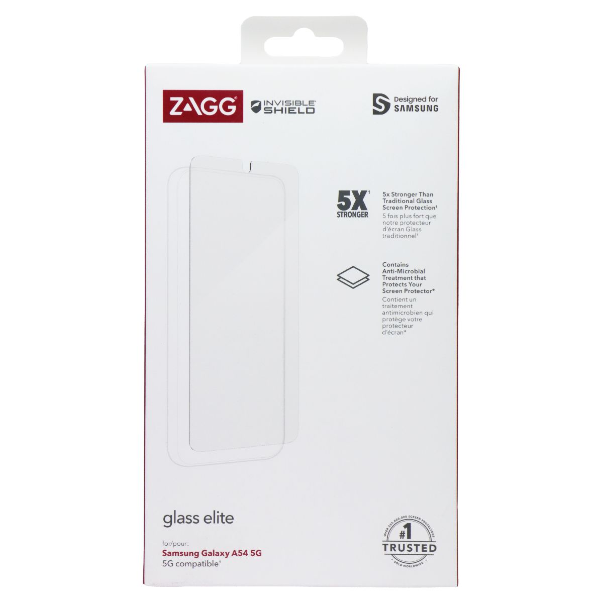 ZAGG InvisibleShield Glass Elite Screen Protector for Samsung Galaxy A54 5G Cell Phone - Screen Protectors Zagg - Simple Cell Bulk Wholesale Pricing - USA Seller
