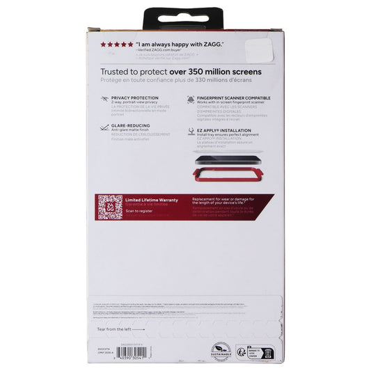 ZAGG Invisible Shield Fusion Privacy Anti-Glare Protector for Galaxy S24 Ultra Cell Phone - Screen Protectors Zagg - Simple Cell Bulk Wholesale Pricing - USA Seller