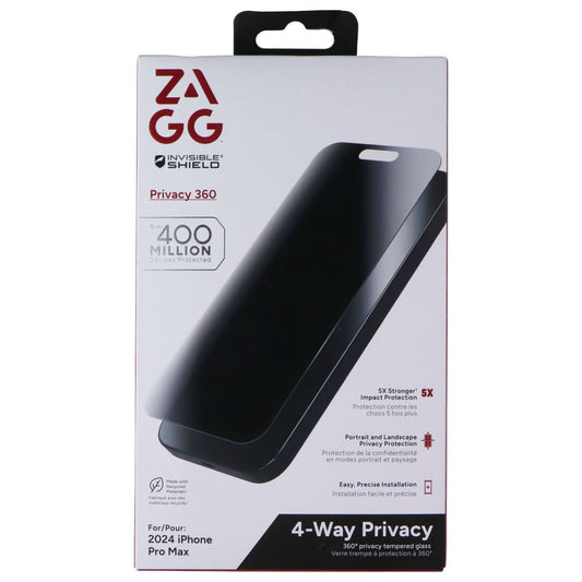 ZAGG Invisible Shield 4-Way Privacy 360 Screen Protector for iPhone 16 Pro Max Cell Phone - Screen Protectors Zagg - Simple Cell Bulk Wholesale Pricing - USA Seller