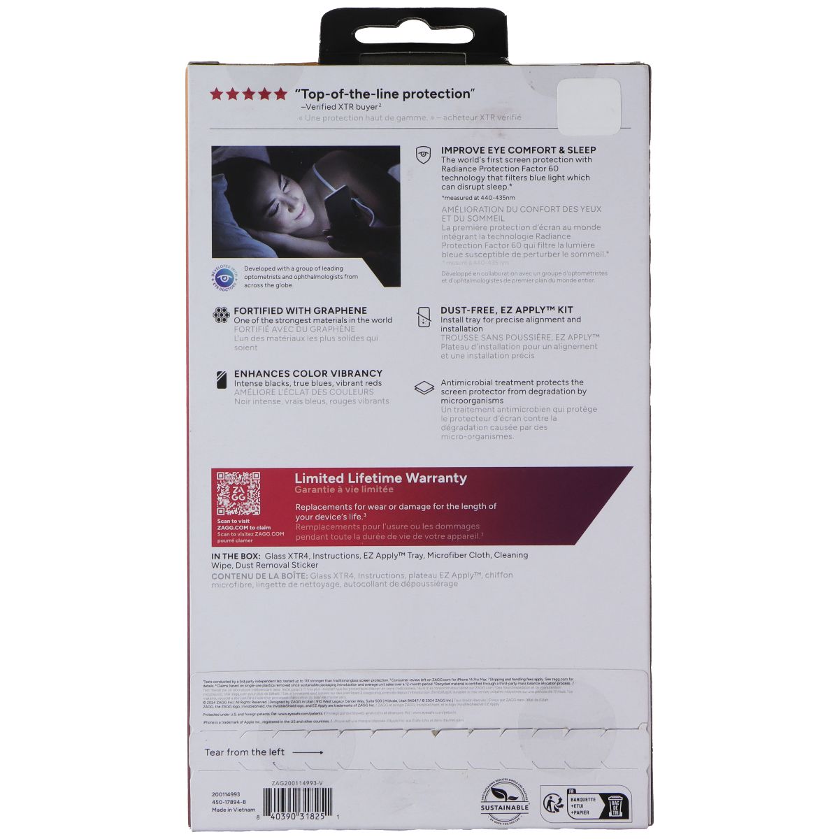 ZAGG Invisible Shield XTR4 Screen Protector for Apple iPhone 16 Pro Max Cell Phone - Screen Protectors Zagg - Simple Cell Bulk Wholesale Pricing - USA Seller