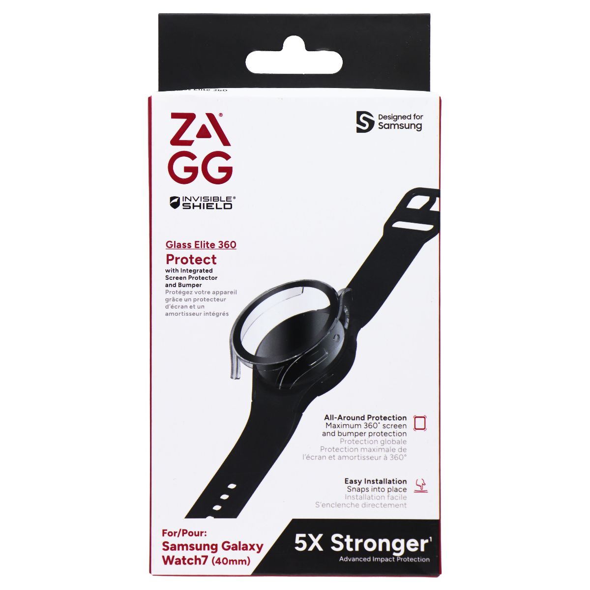 ZAGG Invisible Shield Glass Elite 360 Protect for Samsung Galaxy Watch 7 (40mm) Smart Watch Accessories - Screen Protectors Zagg - Simple Cell Bulk Wholesale Pricing - USA Seller