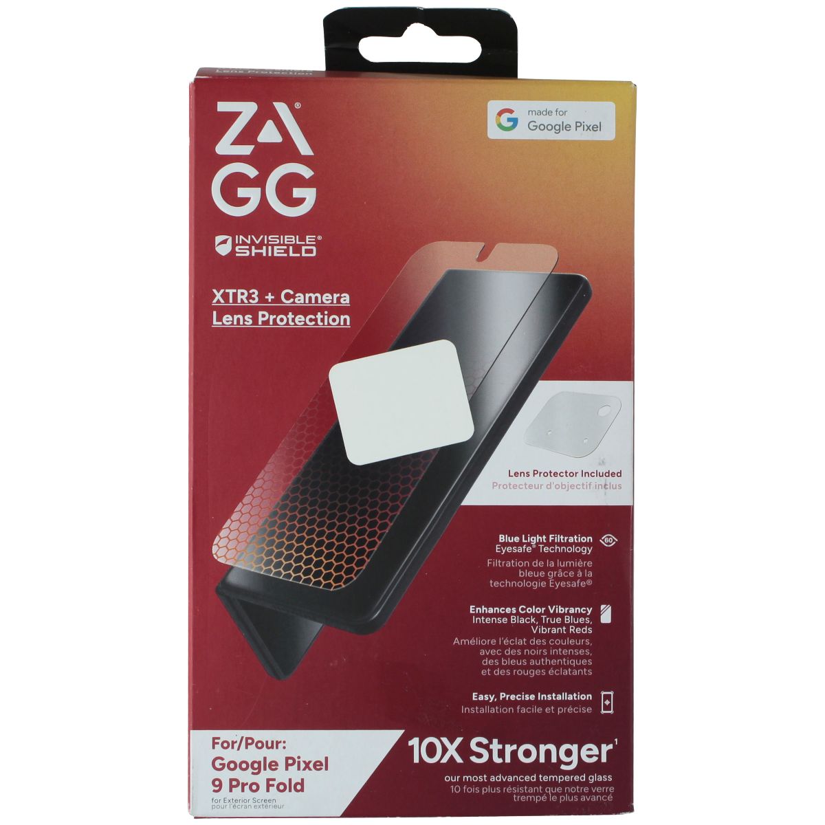 ZAGG Invisible Shield XTR3 + Camera Lens Protection for Google Pixel 9 Pro Fold Cell Phone - Screen Protectors Zagg - Simple Cell Bulk Wholesale Pricing - USA Seller