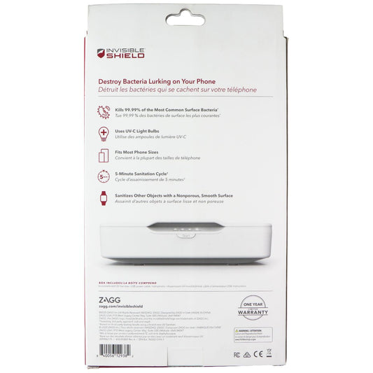 ZAGG Invisible Shield UV Sanitizer for Smartphones - White Cell Phone - Other Accessories Zagg - Simple Cell Bulk Wholesale Pricing - USA Seller