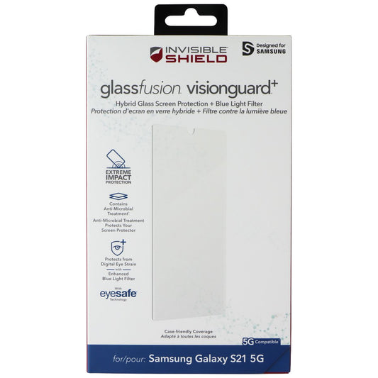 ZAGG GlassFusion VisionGuard+ Screen Protector for Galaxy S21 5G - Clear Cell Phone - Screen Protectors Zagg - Simple Cell Bulk Wholesale Pricing - USA Seller