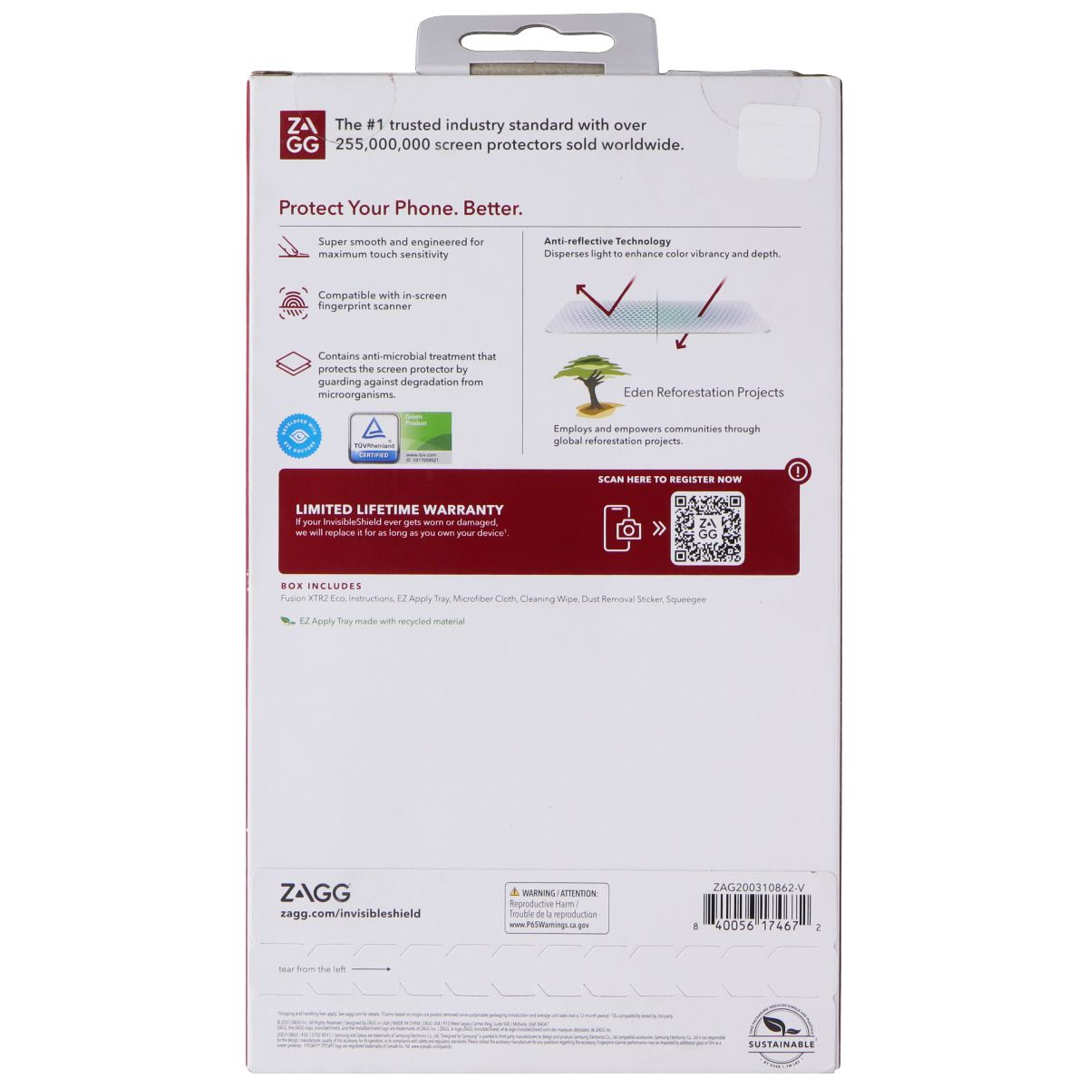 ZAGG Invisible Shield Fusion XTR2 Eco Screen Protector for Samsung Galaxy S23+ Cell Phone - Screen Protectors Zagg - Simple Cell Bulk Wholesale Pricing - USA Seller