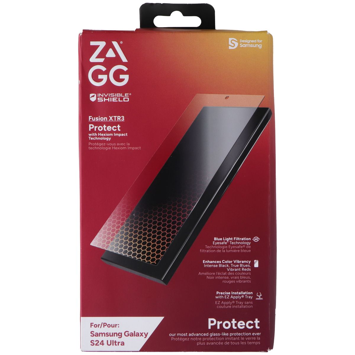 ZAGG Invisible Shield Fusion XTR3 Screen Protector for Samsung Galaxy S24 Ultra Cell Phone - Screen Protectors Zagg    - Simple Cell Bulk Wholesale Pricing - USA Seller