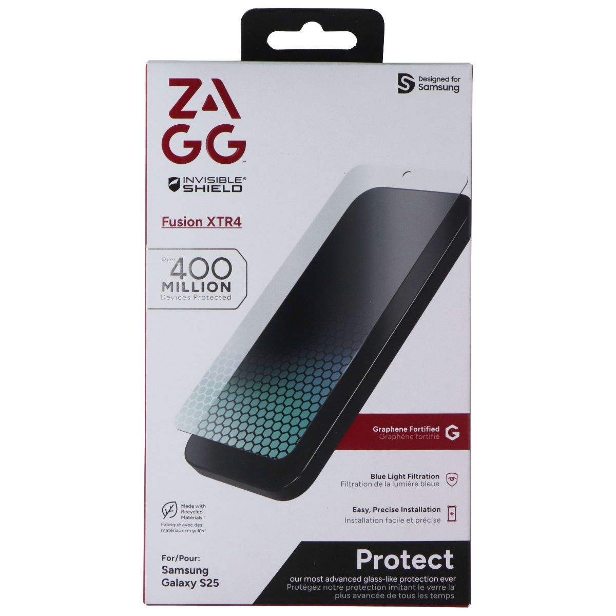 ZAGG Fusion XTR4 Series Screen Protector for Samsung Galaxy S25 Cell Phone - Screen Protectors Zagg - Simple Cell Bulk Wholesale Pricing - USA Seller