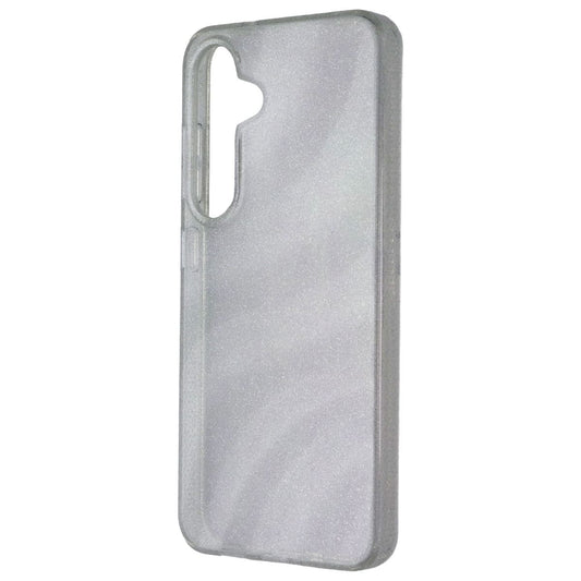 ZAGG Milan Series Case for Samsung Galaxy S25 - Glitter Swirl Silver