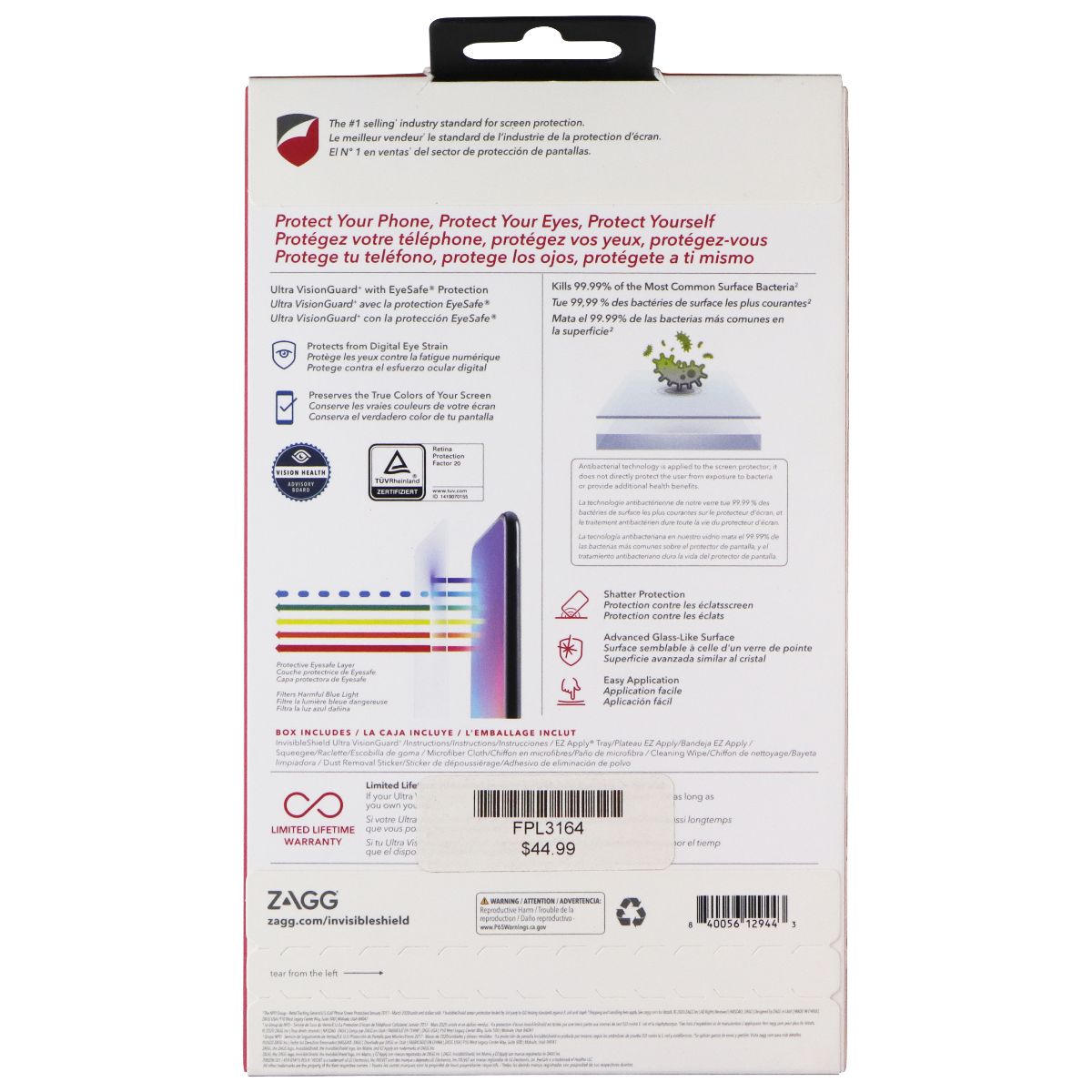 ZAGG Invisible Shield (Ultra Visionguard+) Screen Protector for LG Velvet 5G