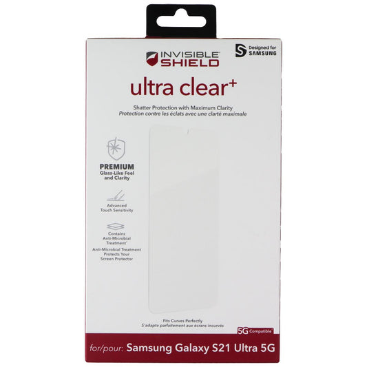 ZAGG InvisibleShield (Ultra Clear+) Screen Protector for Galaxy S21 Ultra 5G Cell Phone - Screen Protectors Zagg - Simple Cell Bulk Wholesale Pricing - USA Seller