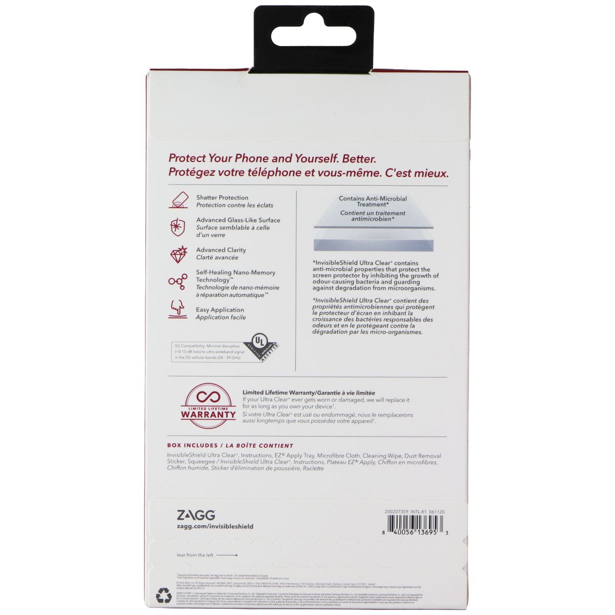 ZAGG InvisibleShield (Ultra Clear+) Screen Protector for Galaxy S21 Ultra 5G Cell Phone - Screen Protectors Zagg - Simple Cell Bulk Wholesale Pricing - USA Seller